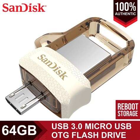 SanDisk 64GB USB 3.0 micro USB OTG Dual Flash Drive SDDD3-064G | Lazada PH