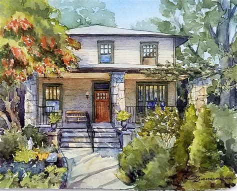 House painting house portrait watercolor house painting watercolor house custom house portrait ...