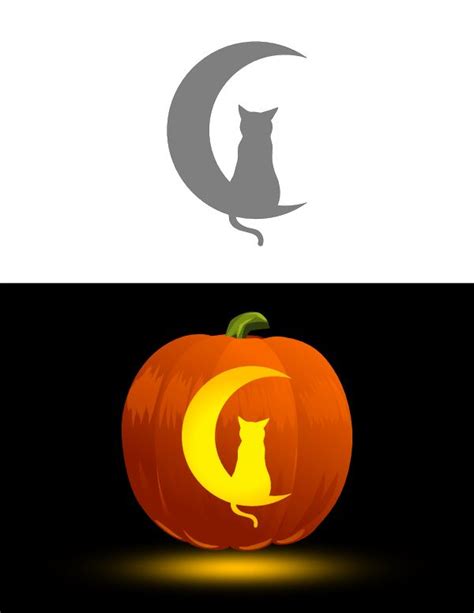 Printable Cat Pumpkin Stencils