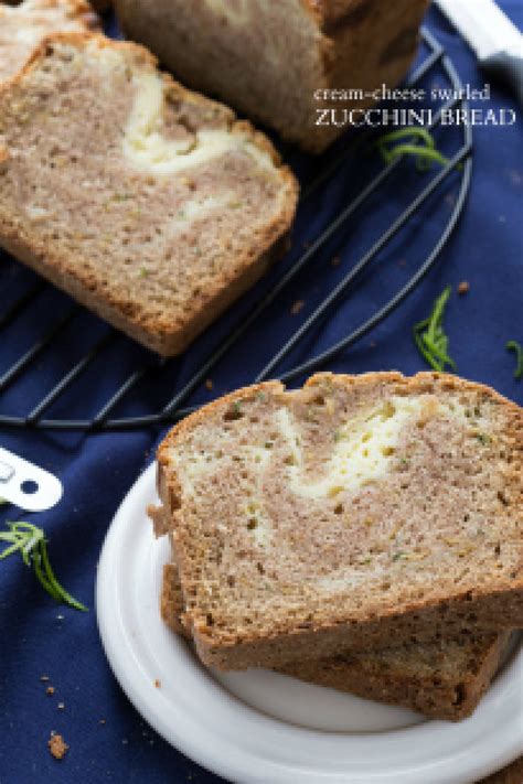 Cream Cheese-Swirled Zucchini Bread Recipe | Just A Pinch Recipes