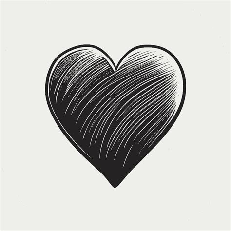 Premium Vector | Heart hand drawn heart icon sign - brush drawing ...