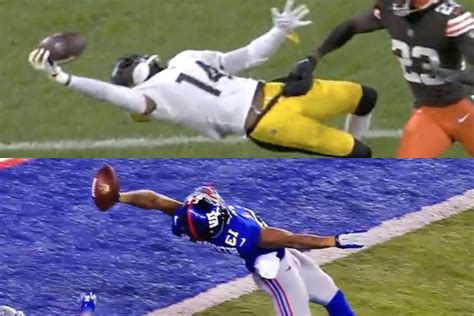 George Pickens recreates the Odell Beckham legendary one-handed catch ...