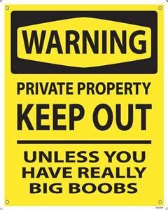 Warning Private Property Keep Out... aluminium funny wall sign (ss) | eBay