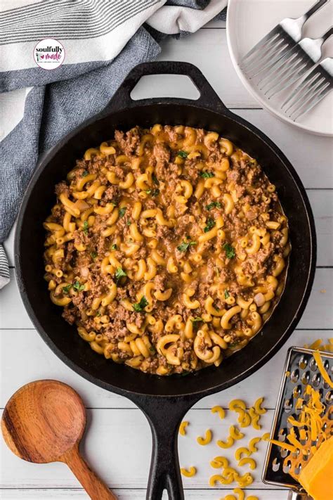 Cheesy Hamburger Skillet (Homemade Hamburger Helper) - Soulfully Made