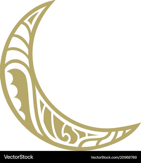 Crescent moon Royalty Free Vector Image - VectorStock