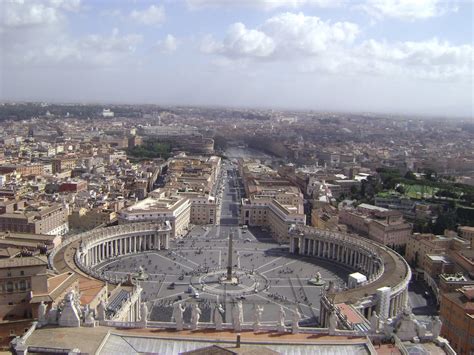 St Peter’s Square viewed from St Peter’s Basilica Vatican City | this bird flies