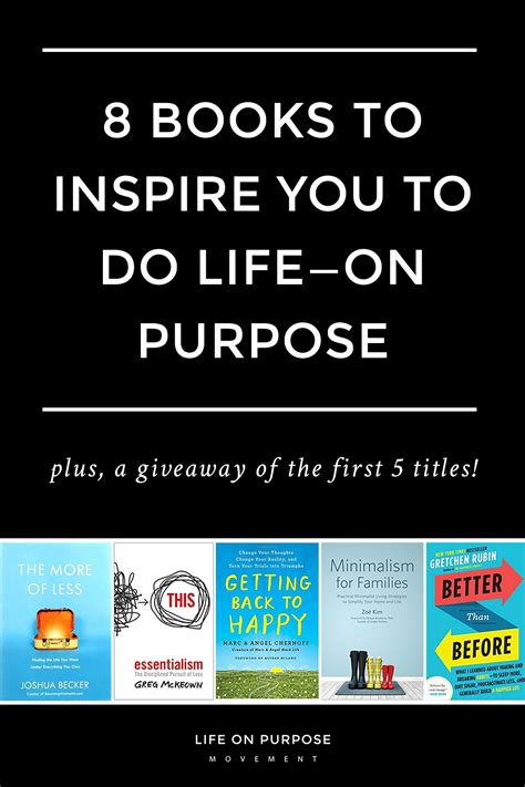 8 Books to Inspire You to Do Life—On Purpose | Books, Book worth reading, Good books