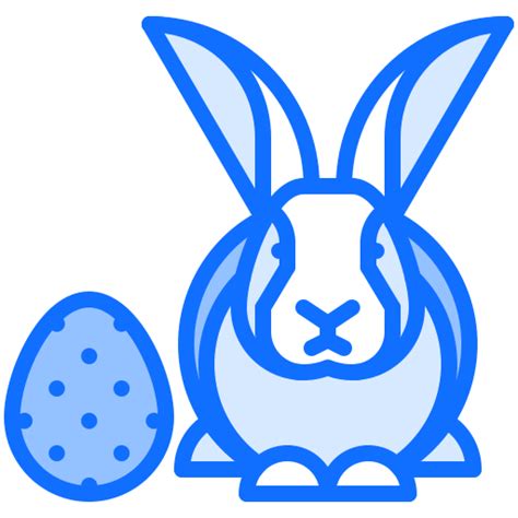 Easter bunny Coloring Blue icon