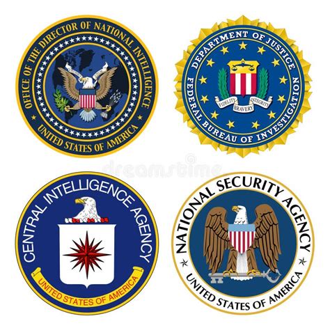 American Intelligence Agencies Logos Set Editorial Stock Image - Illustration of symbol, number ...