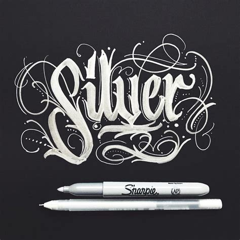 Silver. #silver #calligraphy #calligraffiti #paintmarker #sharpie #gelpen #handstyles # ...