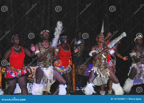 Africa- Stage Show with Native Dancers and Musicians Editorial ...