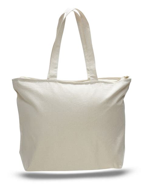 Canvas Tote Bags with Zipper, Heavy Canvas Zippered Tote Bag