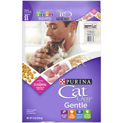 Purina Cat Chow Sensitive Stomach Dry Cat Food, Gentle, 13 lb. Bag - Walmart.com - Walmart.com