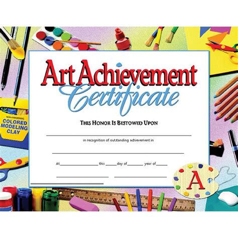 (3 Pk) Certificates Art Achievement Inkjet Laser 8.5x11 30 Per Pk in ...