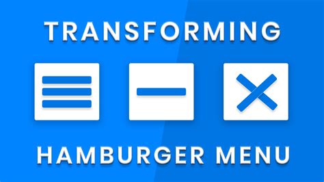 Transforming Hamburger Menu Animated Toggle Icon | HTML, CSS & JS.