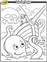 Pirate Ship And Giant Sea Creature Coloring Page  crayolacom sketch template