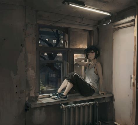 ArtStation - girl by the window