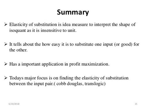 Elasticity of substitution