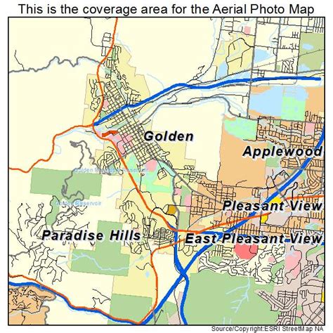 Aerial Photography Map of Golden, CO Colorado