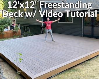 Freestanding Deck Plans With Step by Step Video (Download Now) - Etsy