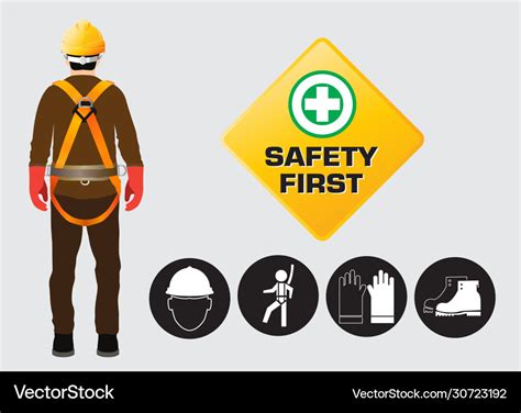 Safety first construction concept design Vector Image