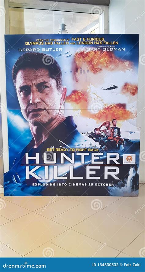 Hunter Killer movie poster editorial photography. Image of movie ...