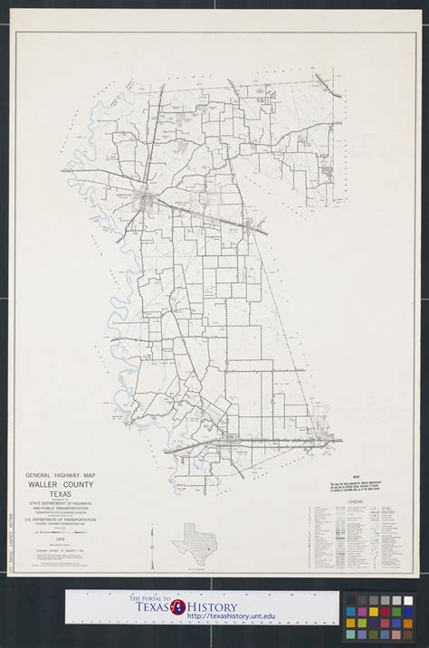 General highway map Waller County Texas - Side 1 of 2 - The Portal to Texas History