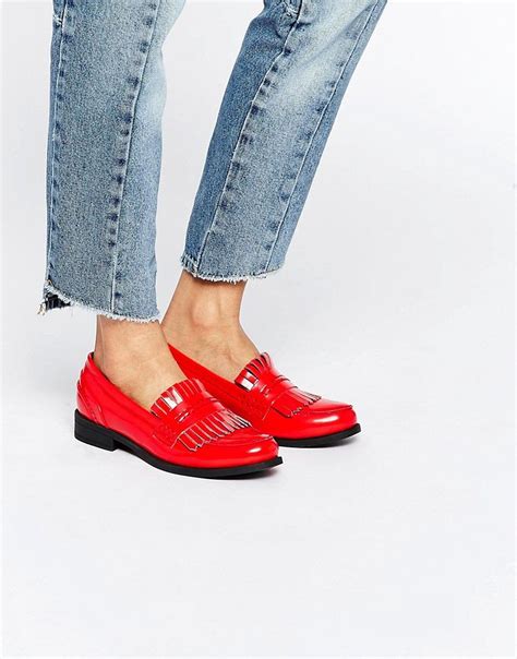 Glamorous Tassel Fringed Loafer Flat Shoes at asos.com | Red loafers ...