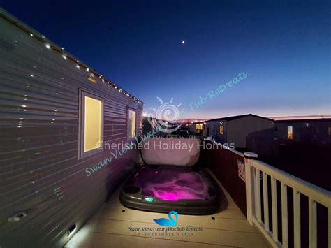 2 luxury static caravans with private hot tubs
