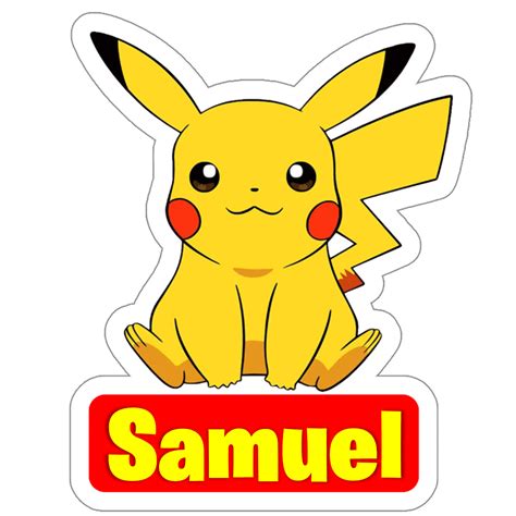 Sticker Pikachu Png Editable - El Taller de Hector