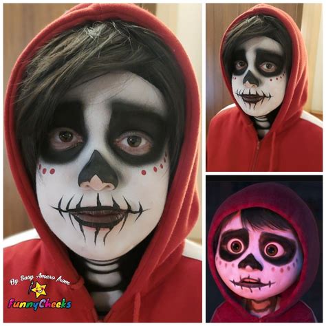 Coco Movie Face Painting for Halloween