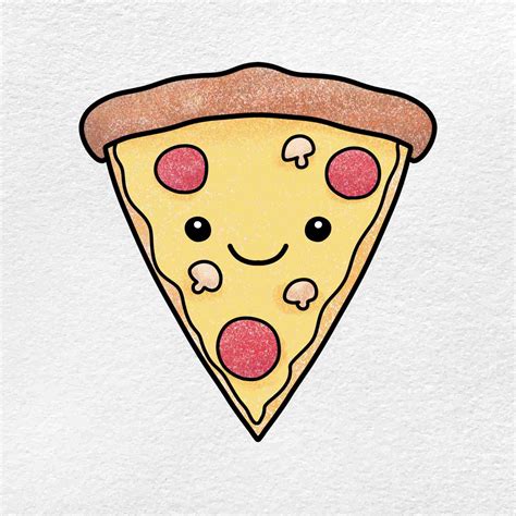 How to Draw a Cute Pizza - HelloArtsy