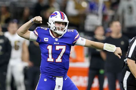 Josh Allen gestures after throwing a TD - 2021 Buffalo Bills - Bills Fans