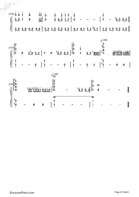 Eyes on Me-Full Version Numbered Musical Notation Preview -EOP Online ...