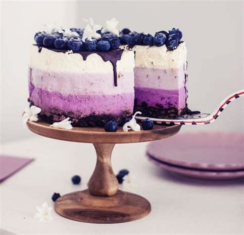 Mr Courtesy: Vanilla and Blueberry Ice Cream Cake For You