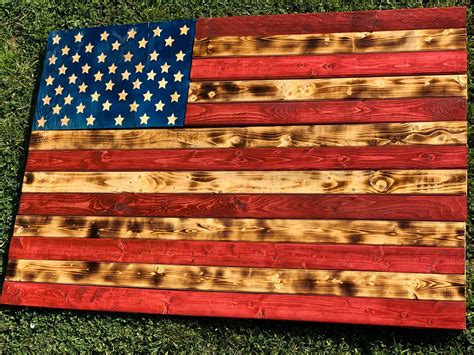 Rustic Wooden American flag by Guinnsandgiggles on Etsy https://www ...