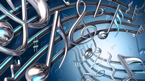 Silver musical notes, digital art, music, musical notes, 3D HD wallpaper | Wallpaper Flare