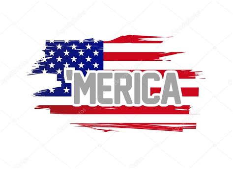 Merica usa flag sign illustration design Stock Photo by ©alexmillos 64719571