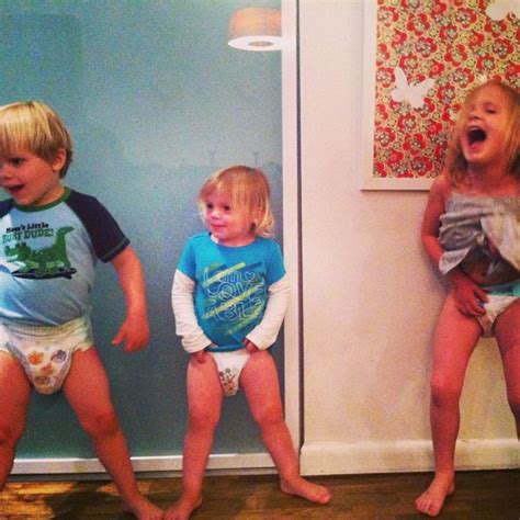 Diapers on big kids = hilarious - Feed me dearly