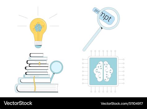 Artificial general intelligence research Vector Image