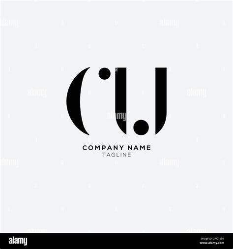 Creative moderne CU lettre Business logo Design Alphabet icône symbole vectoriel.Modèle élégant ...
