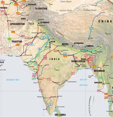 South Asia Pipelines map - Crude Oil (petroleum) pipelines - Natural ...