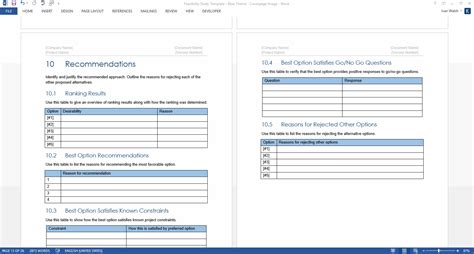 Feasibility Study Template – Software Development Templates, Forms ...