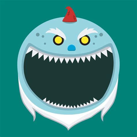 Big Creepy Gnome Character Head and Open mouth , Vector and ...