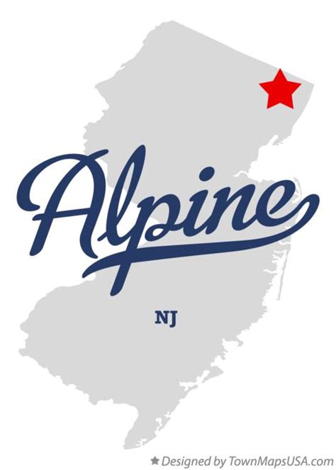 Map of Alpine, NJ, New Jersey