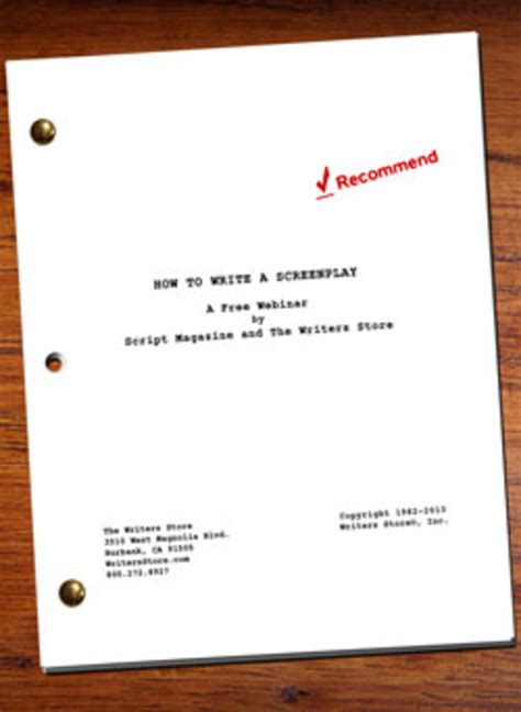 Spec Scripts 101: 12 Signs of a Promising Spec Script | Script Mag - Script Magazine