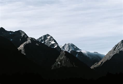 Free photo: Snowy Mountain - Black and white, Mountain, Winter - Free ...