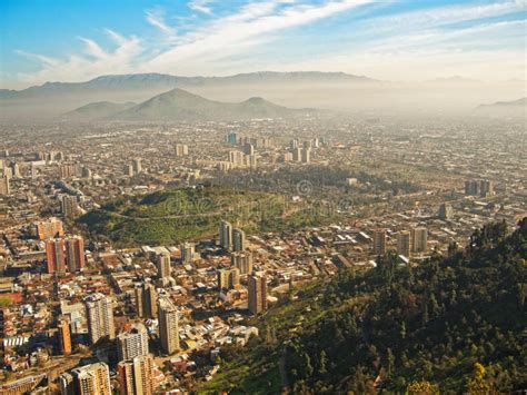 Santiago De Chile Skyline Aerial View Stock Photo - Image of skyline ...