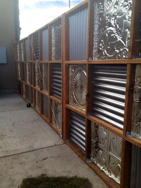 corrugated metal fences | Corrugated metal fence, Metal fence panels, Fence decor