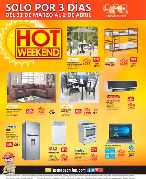 Estas son las OFERTAS HOT WEEKEND 2017 de almacenes la curacao ...